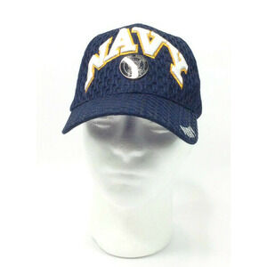 United States Navy Ball Cap Hat Blue and Gold Adjustable by Cap Together